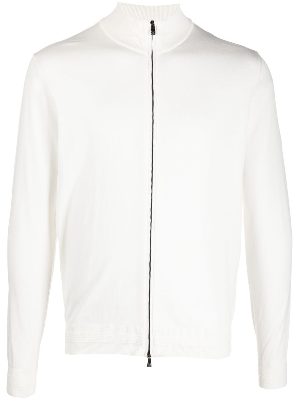Corneliani 密织拉链开衫 - 白色