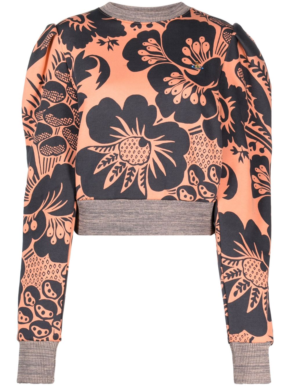 Vivienne Westwood Aramis 花卉印花棉卫衣 - 橘色