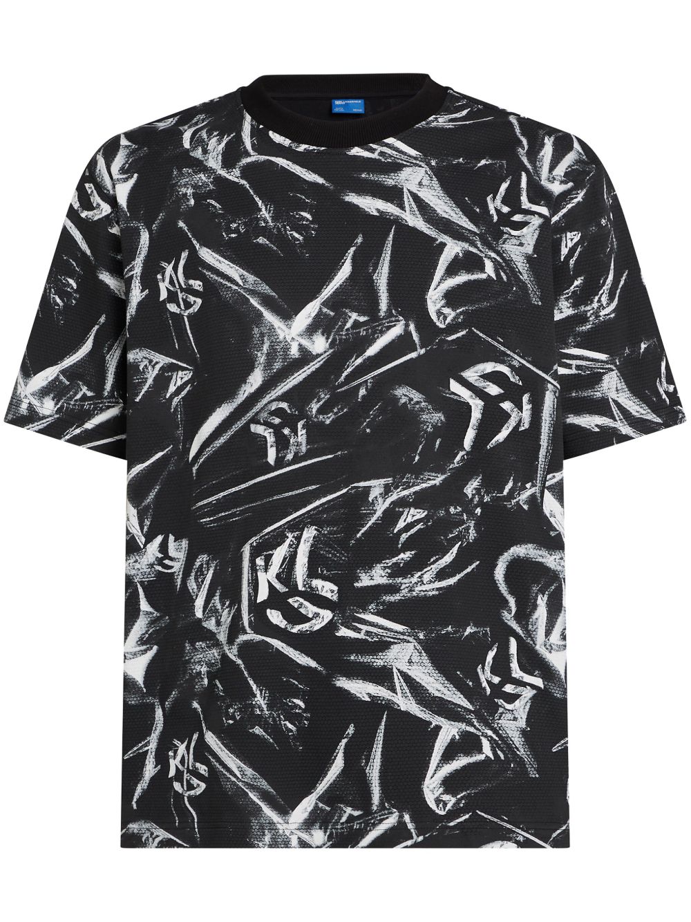 Karl Lagerfeld Jeans KLJ Monogram T恤 - 黑色
