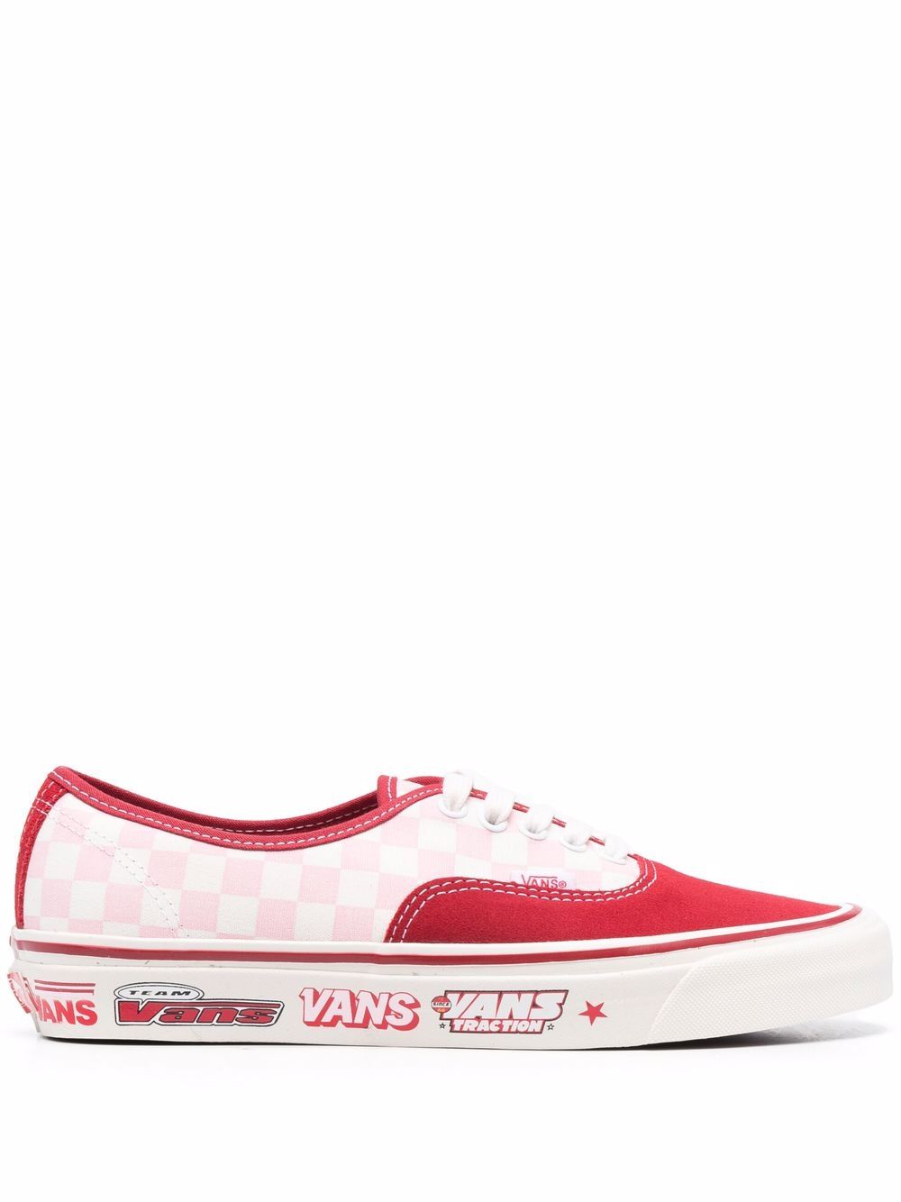 Vans Authentic 格纹运动鞋 - 红色