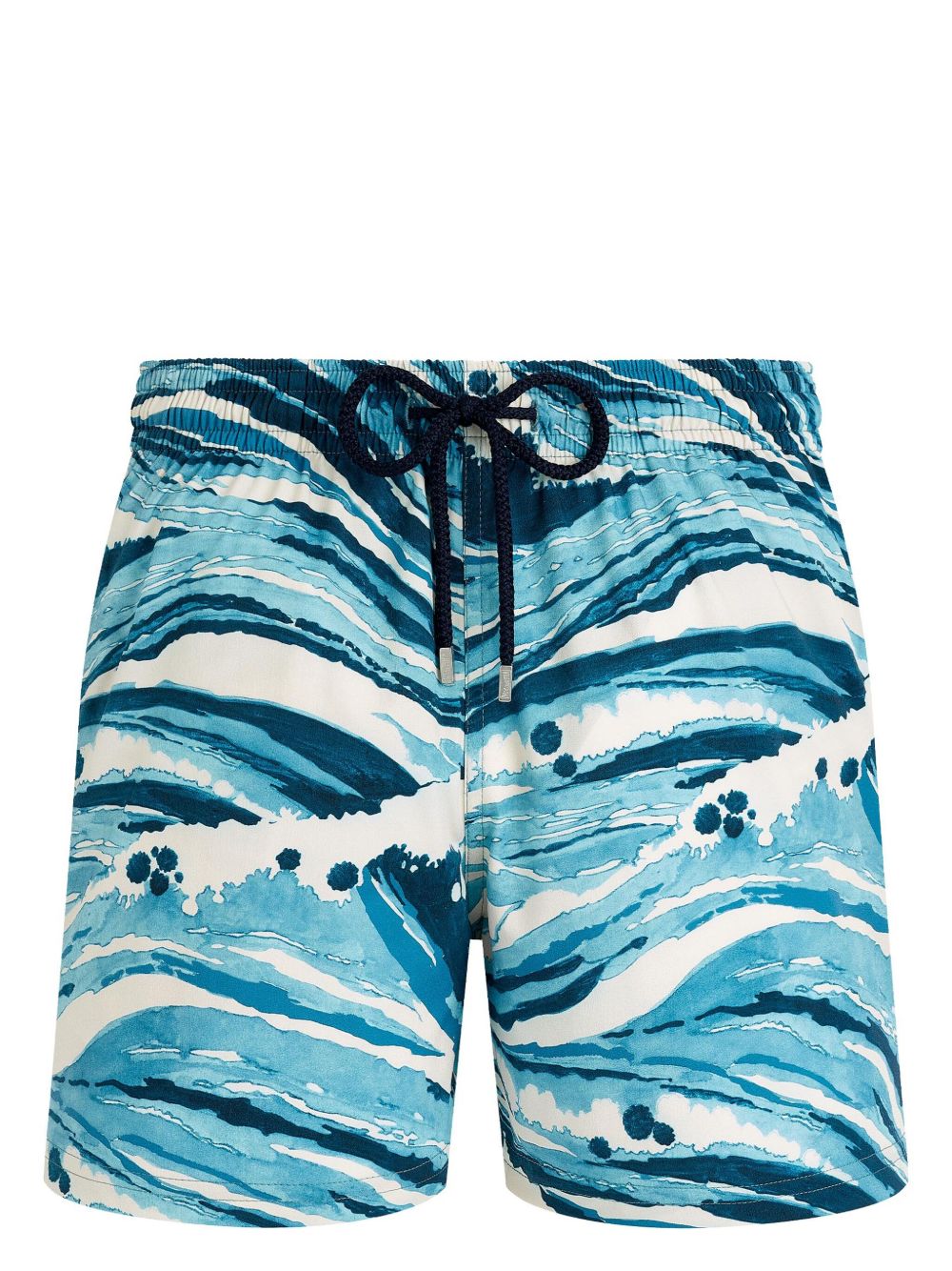 Vilebrequin x Maison Kitsuné 波浪印花泳裤 - 蓝色