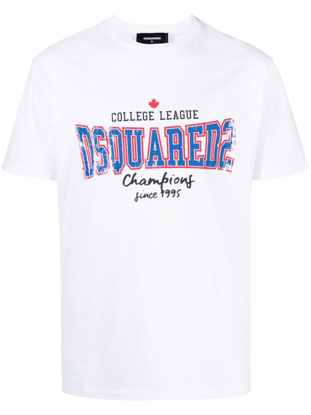 DSQUARED2 College logo印花T恤 - 白色