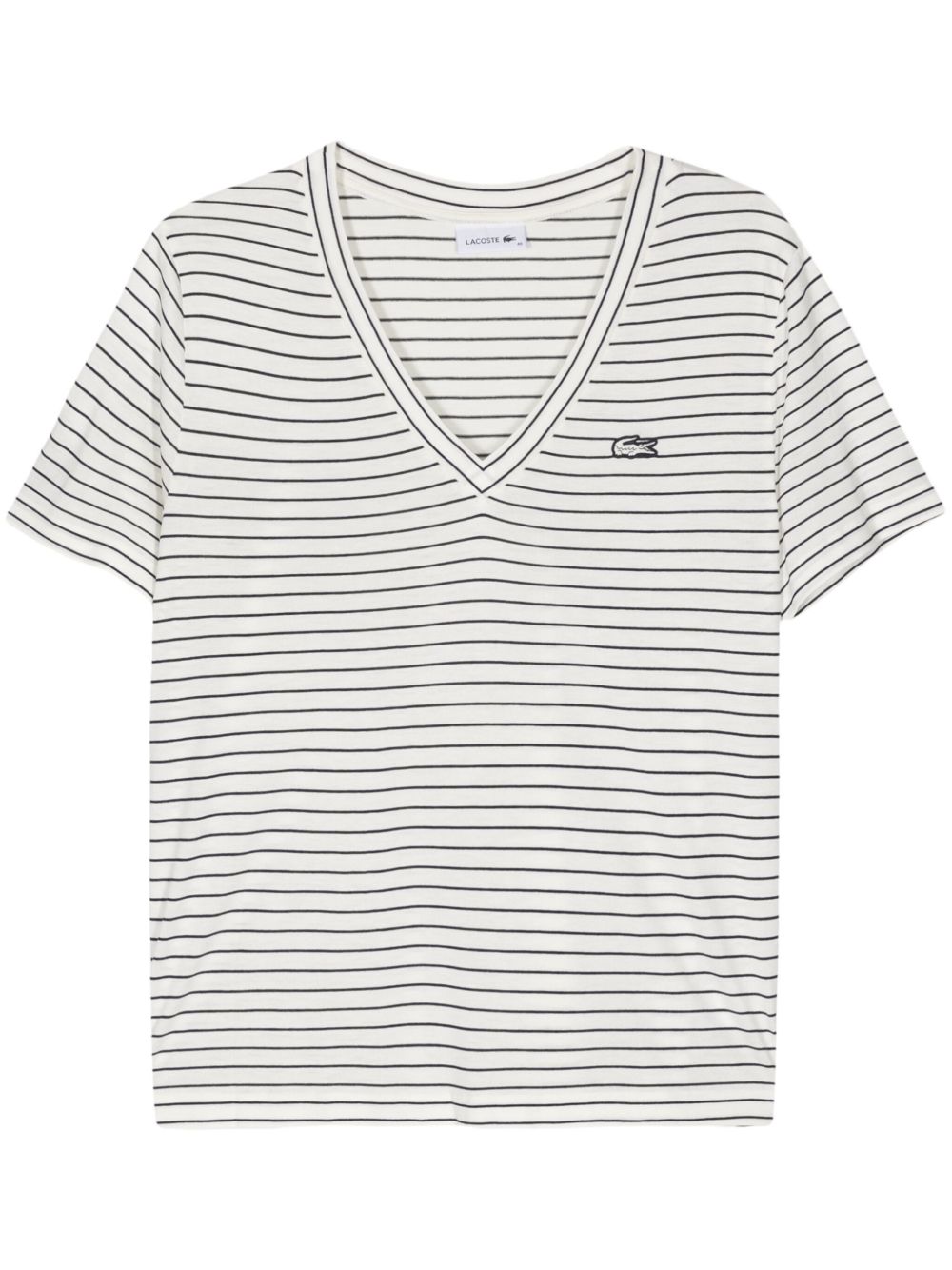 Lacoste logo刺绣T恤 - 白色