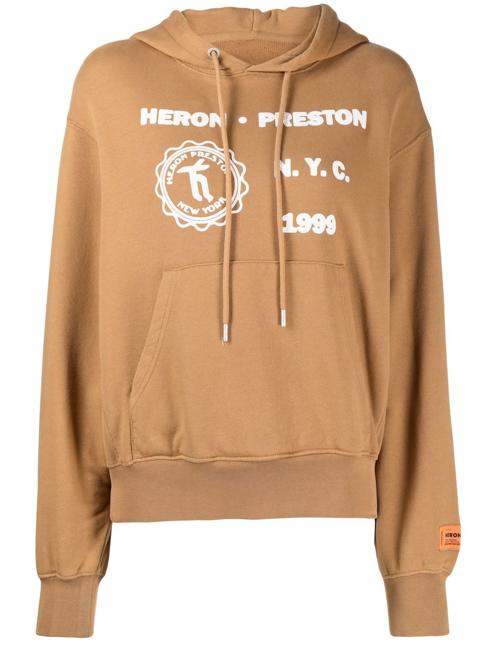 Heron Preston Medieval Heron 印花棉连帽衫 - 褐色