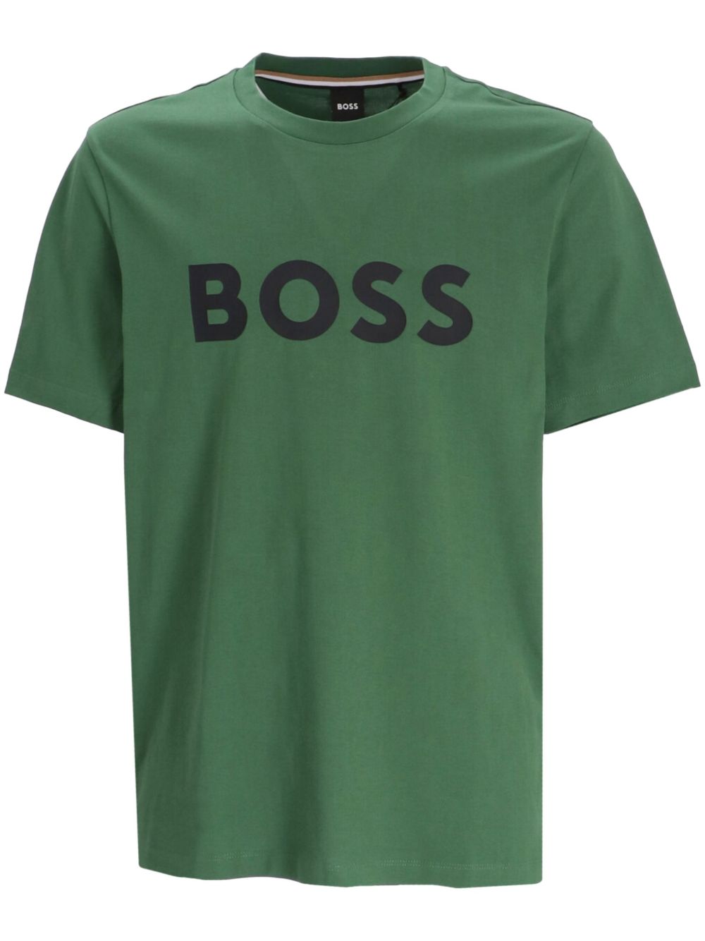 BOSS Tiburt 354 logo印花棉T恤 - 绿色