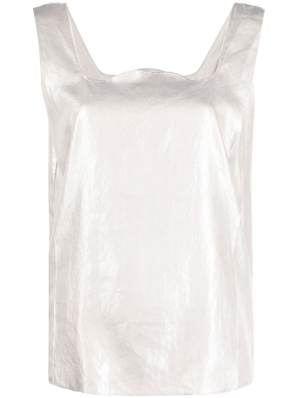 Maison Martin Margiela Pre-Owned 马丁·马吉拉时装屋 方领坦克背心（2010年代典藏款） - 灰色