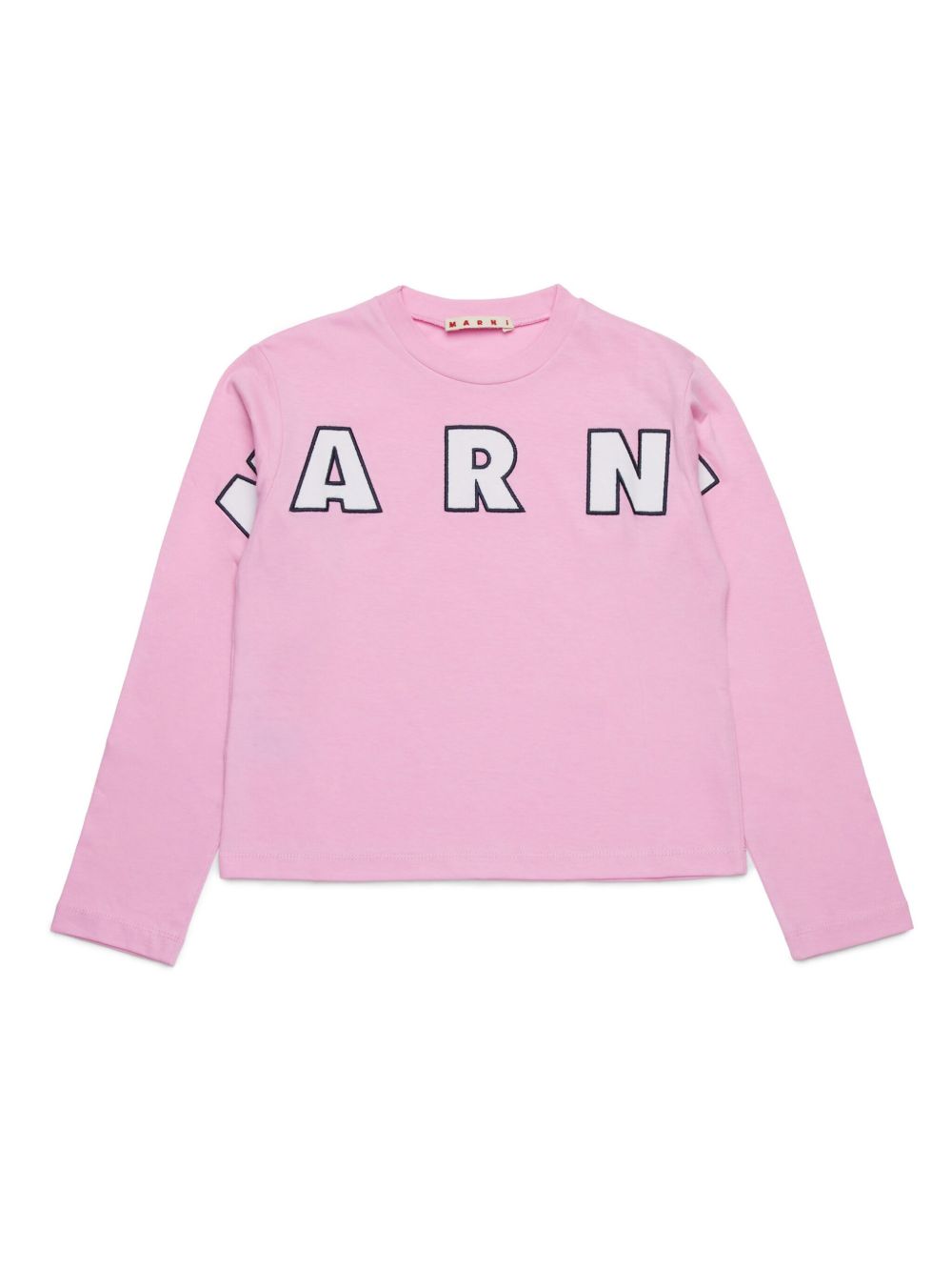 Marni Kids logo印花棉T恤 - 粉色