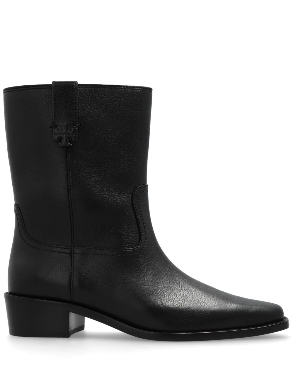 Tory Burch City Western 低跟及踝靴（4.5厘米） - 黑色