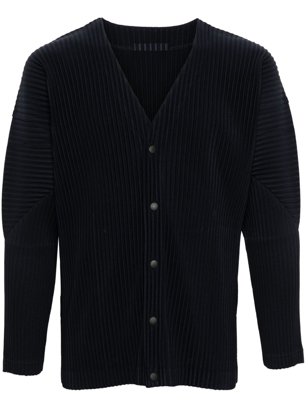 Homme Plissé Issey Miyake 细褶效果开衫 - 蓝色