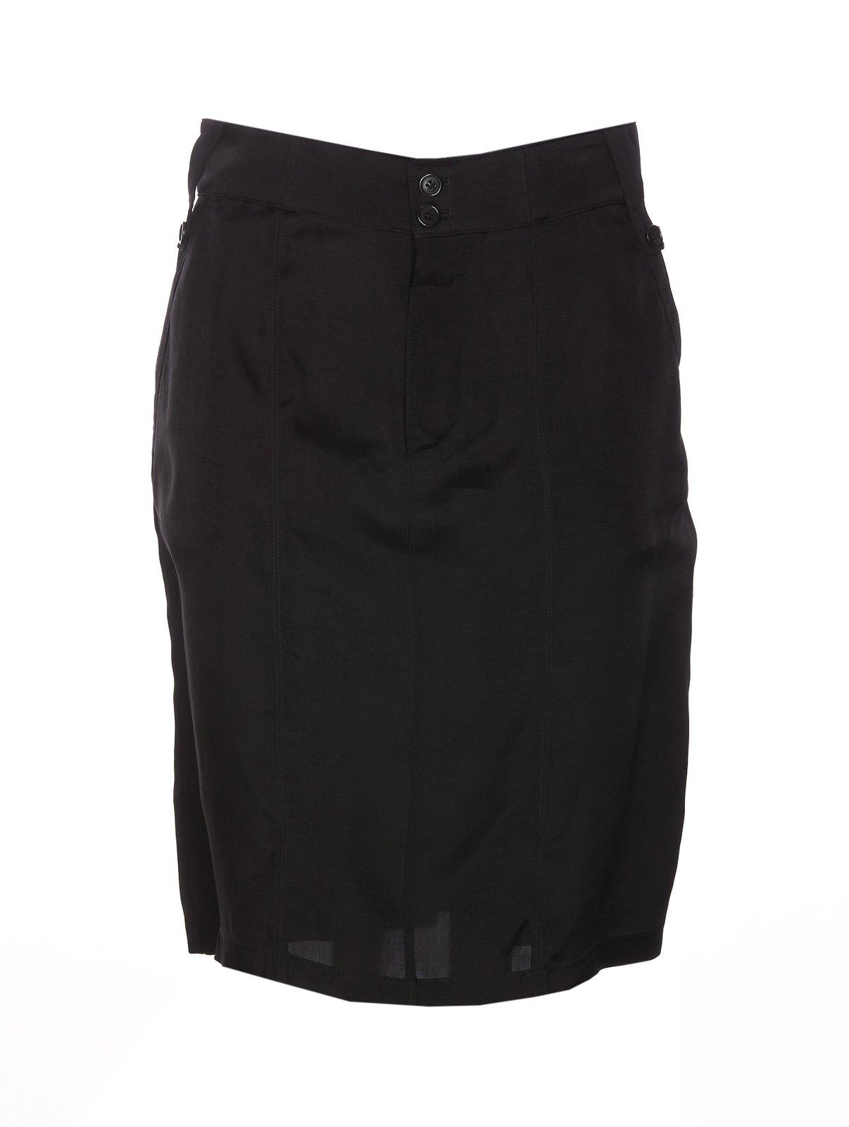 Saint Laurent Button Detailed Pencil Skirt