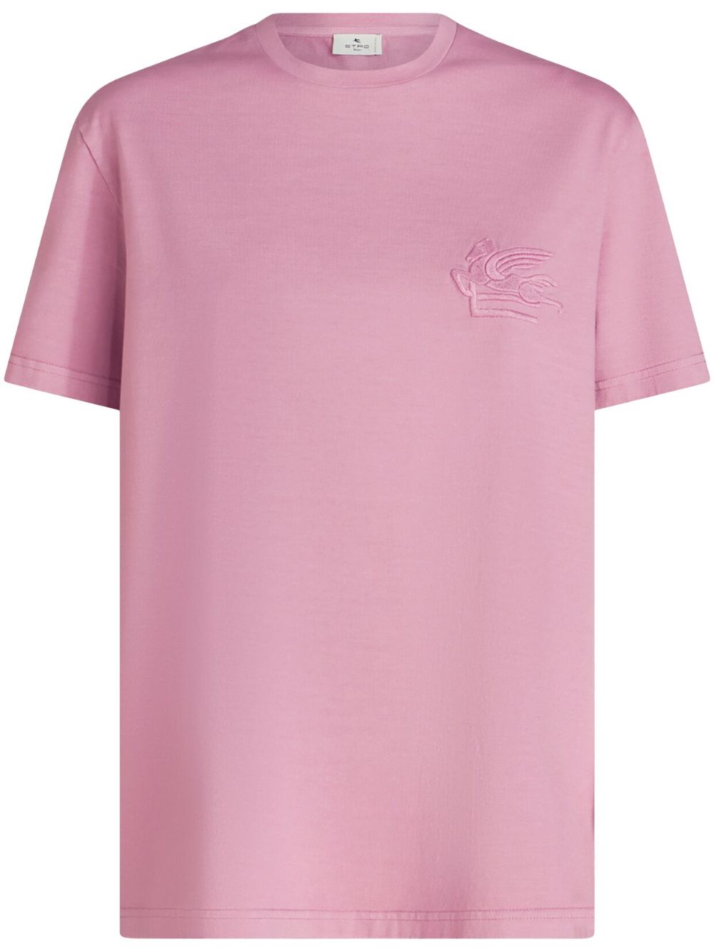 ETRO logo刺绣棉T恤 - 粉色