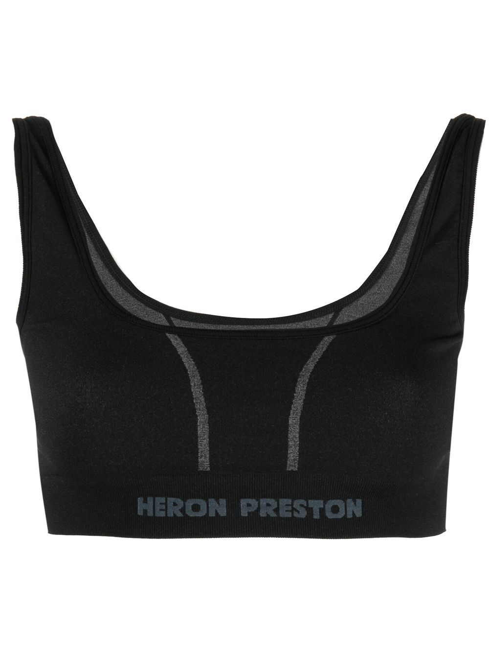 Heron Preston Active logo印花运动文胸 - 黑色
