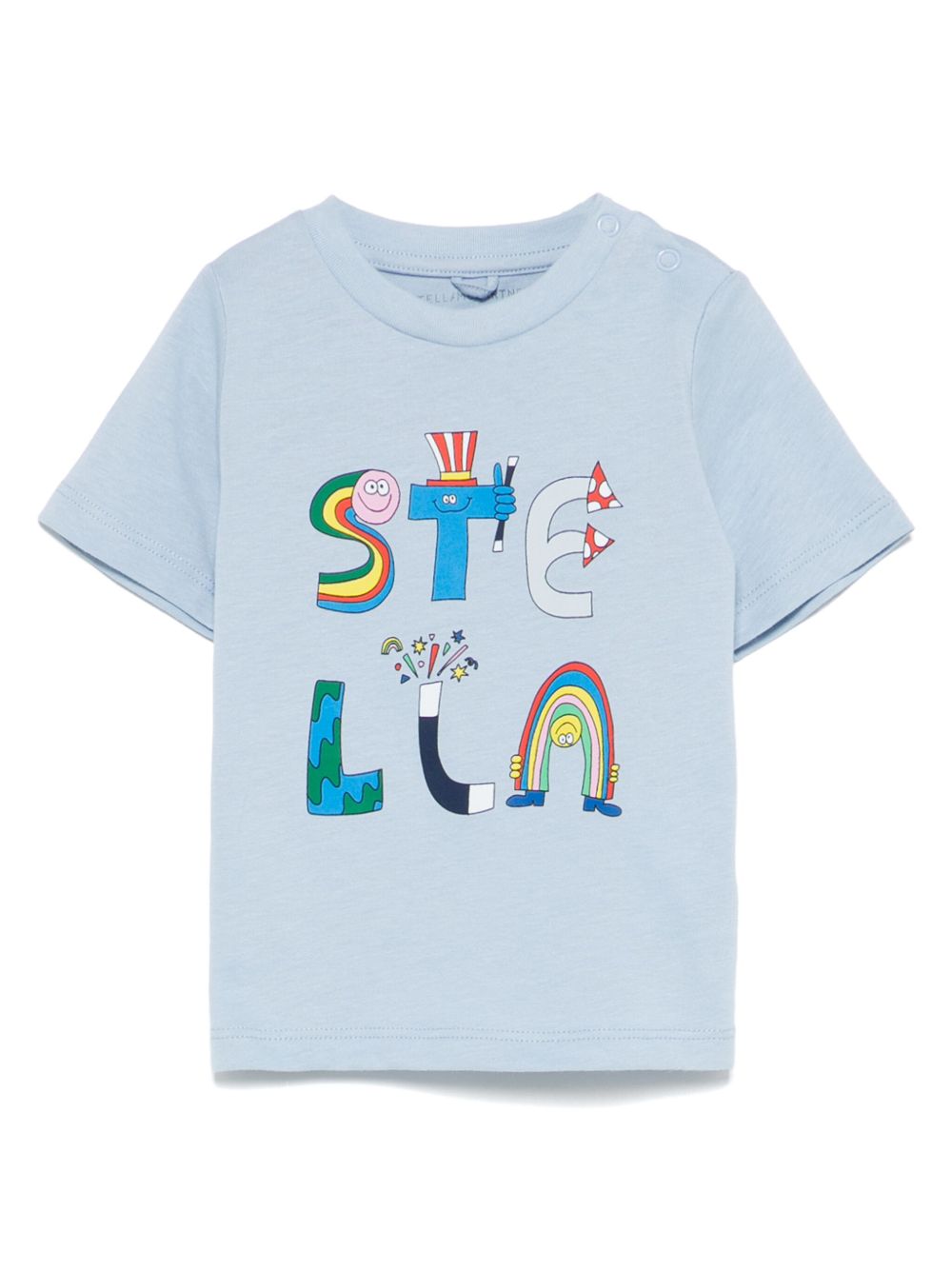 Stella McCartney Kids logo印花T恤 - 蓝色