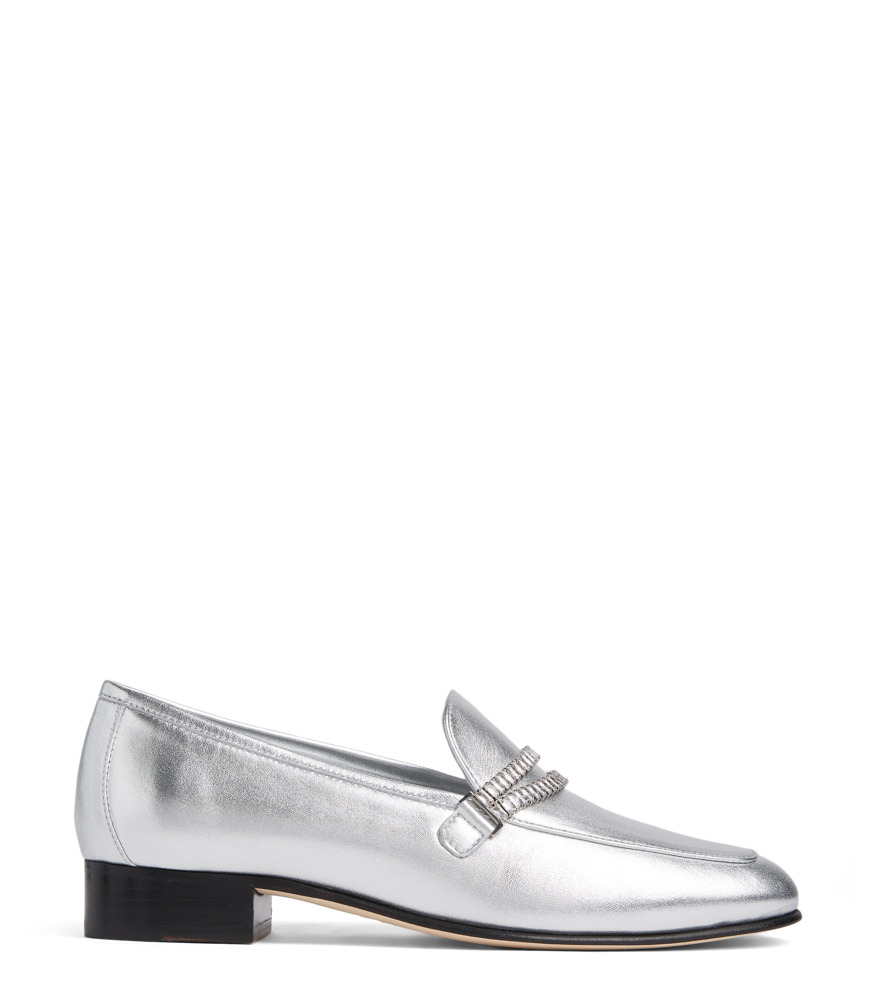 Stuart Weitzman Superglam Loafer - Woman Flats And Loafers Silver 37.5