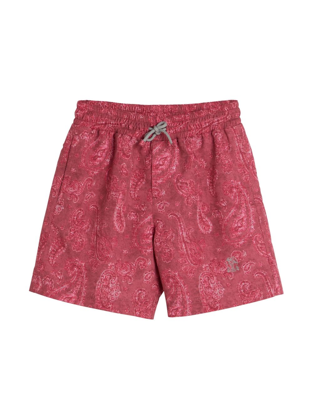 Brunello Cucinelli Kids 头巾印花泳裤 - 粉色