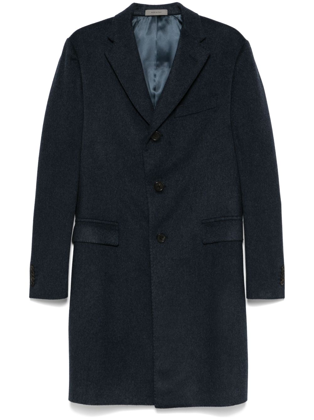 Corneliani 拉绒效果外套 - 蓝色
