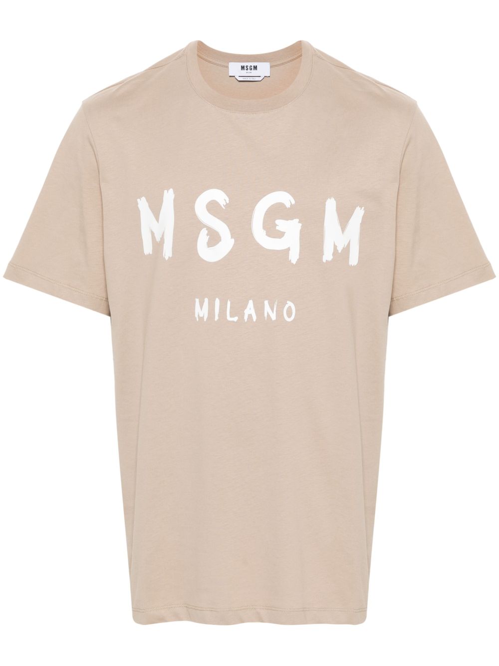 MSGM logo印花棉T恤 - 中性色