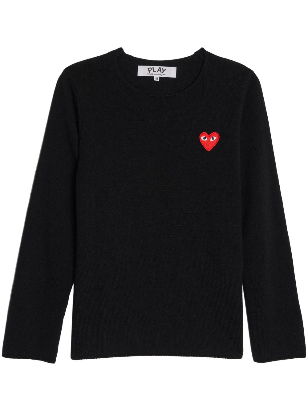 Comme Des Garçons Play 标贴棉毛衣 - 黑色