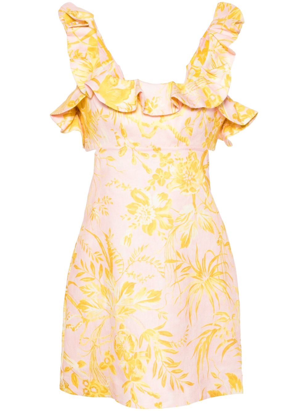 ZIMMERMANN Golden Ruffle 迷你连衣裙 - 粉色