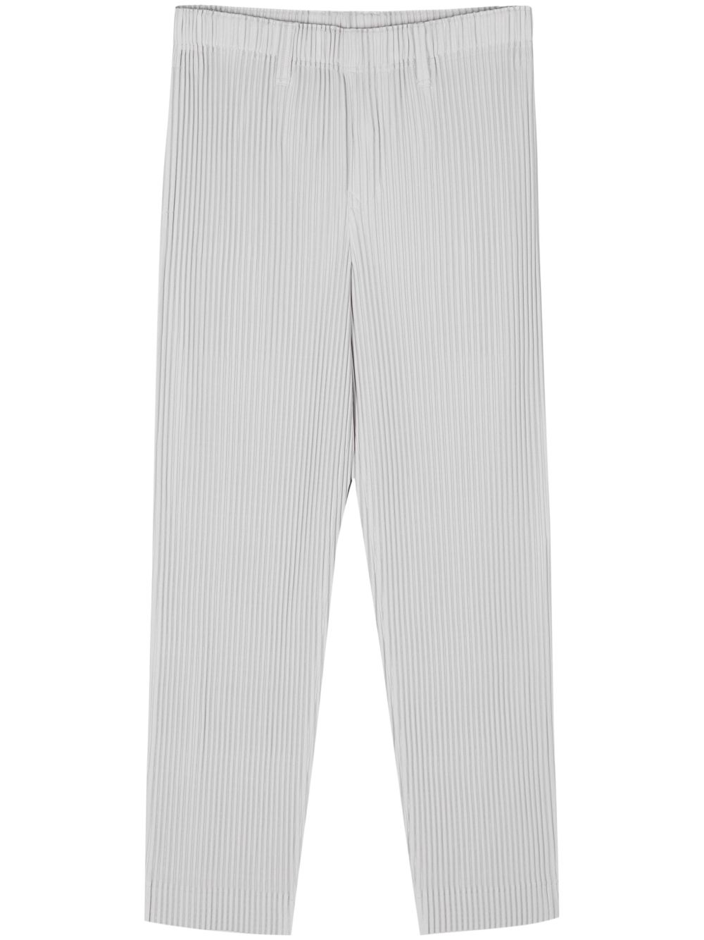 Homme Plissé Issey Miyake 细褶效果长裤 - 灰色