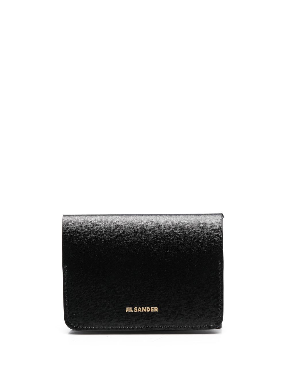 Jil Sander logo压纹皮质钱包 - 黑色