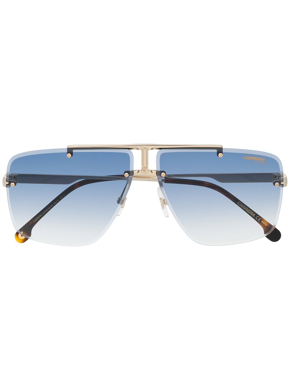 Carrera 飞行员镜框太阳眼镜 - 金色