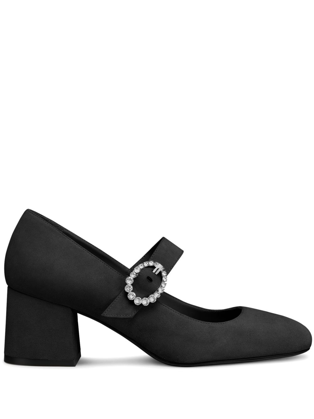 Stuart Weitzman Skyhigh 皮质中跟鞋 - 黑色