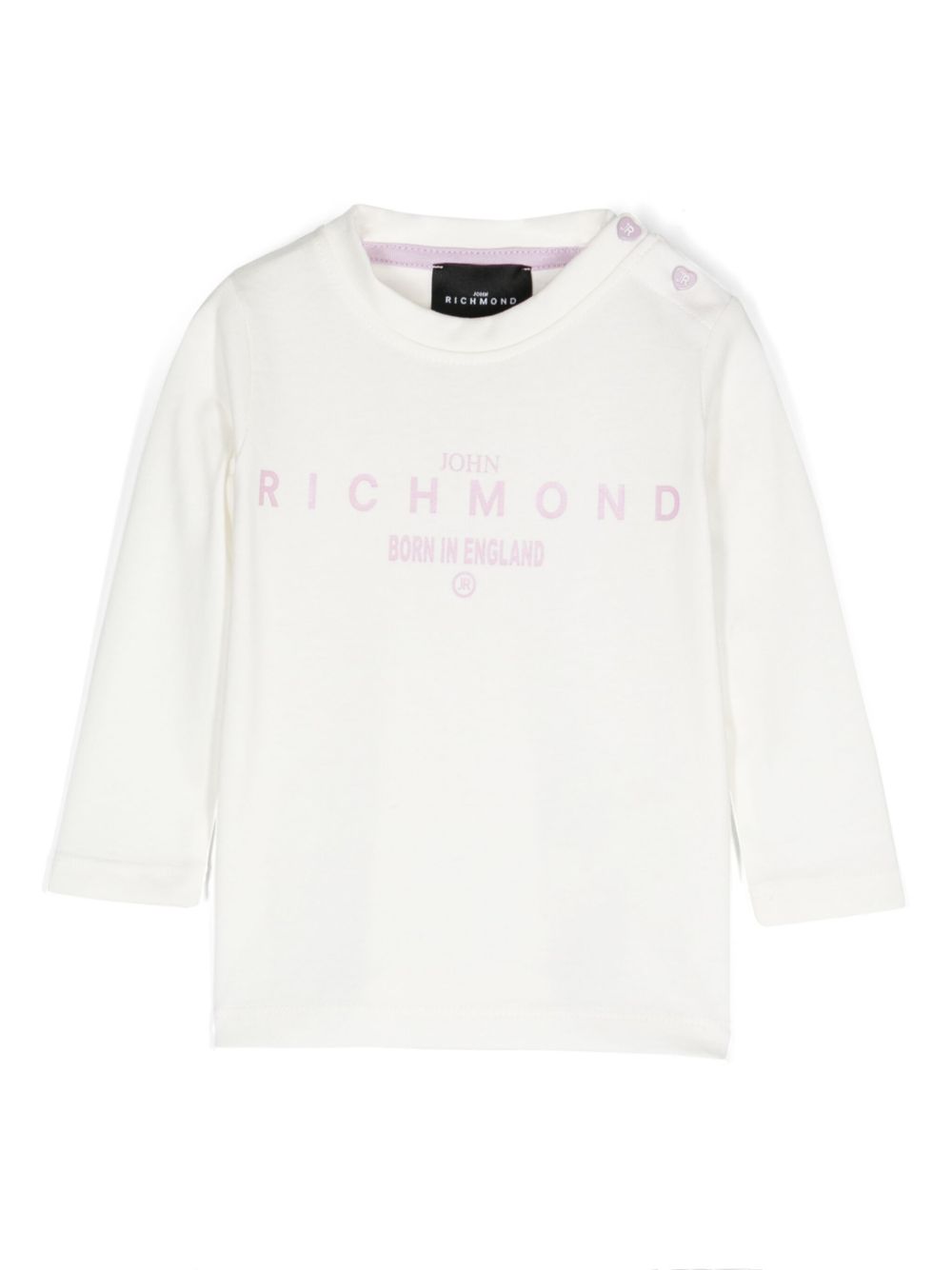 John Richmond Junior logo印花T恤 - 白色