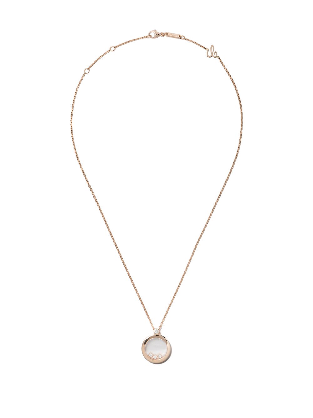 Chopard Happy Icons 18k玫瑰金钻石吊坠 - 粉色