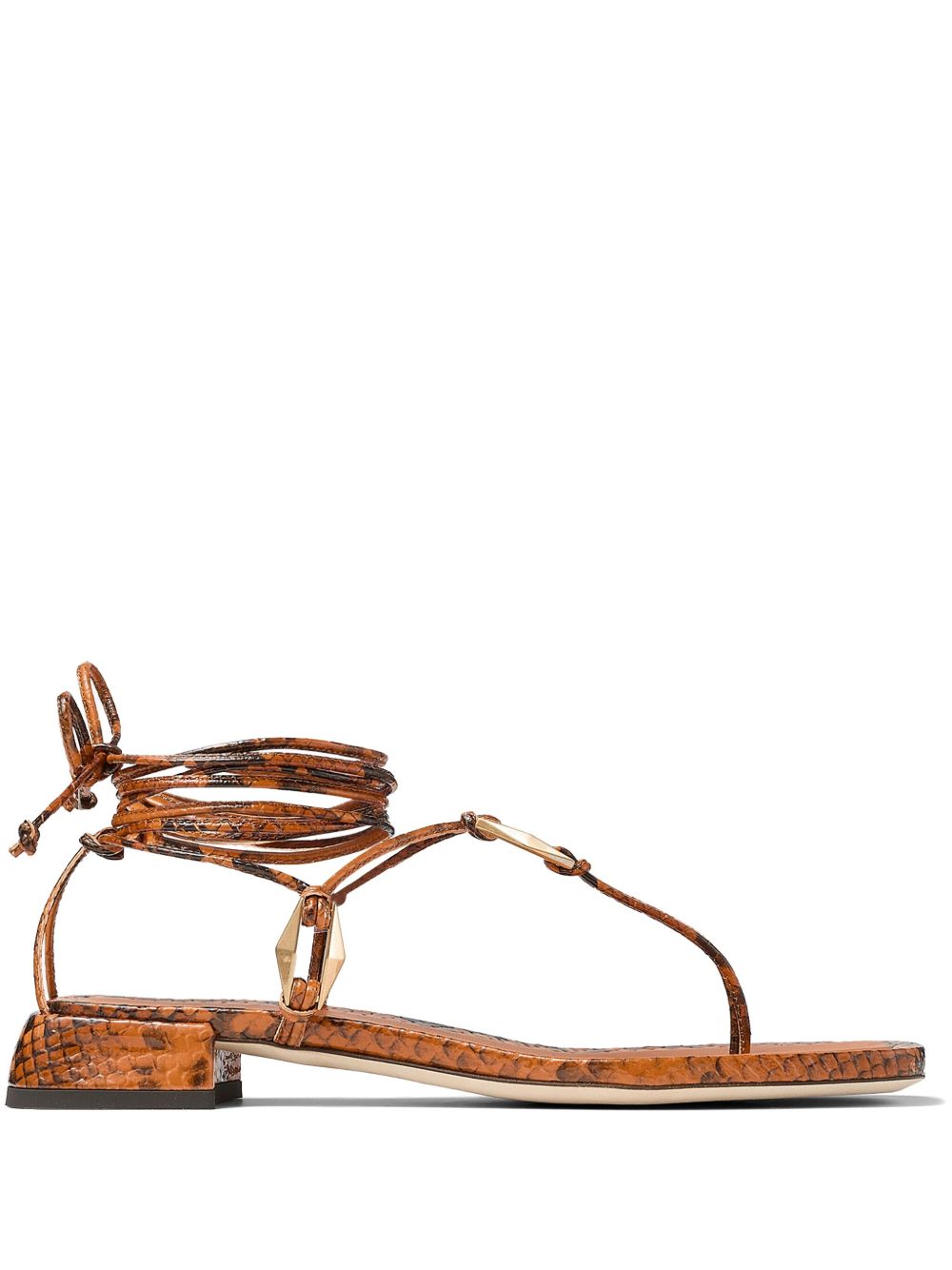 Jimmy Choo Onyxia 皮质凉鞋 - 褐色