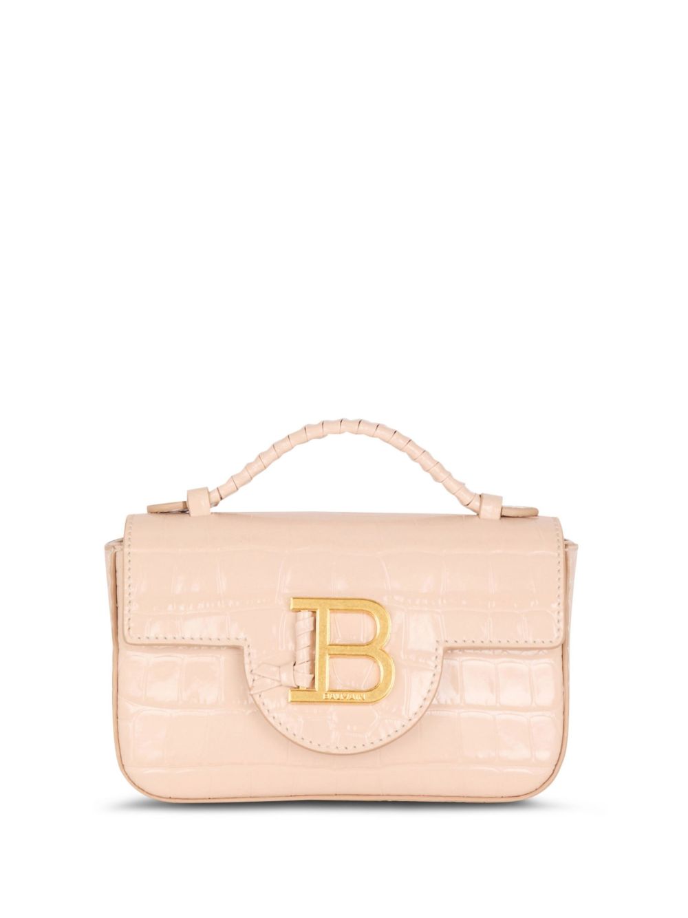 Balmain B-Buzz 17 皮质迷你包 - 中性色