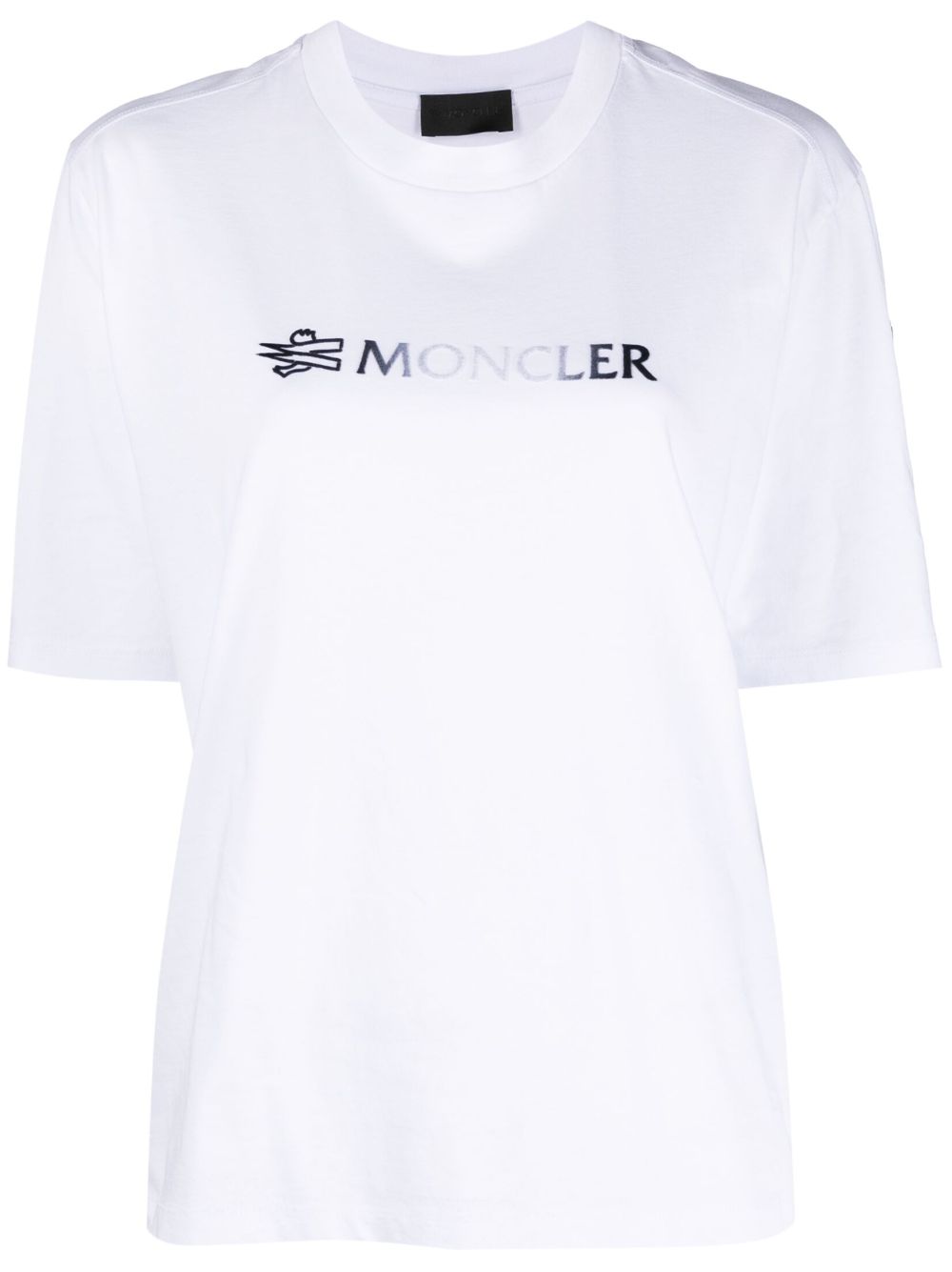 Moncler logo印花棉T恤 - 白色