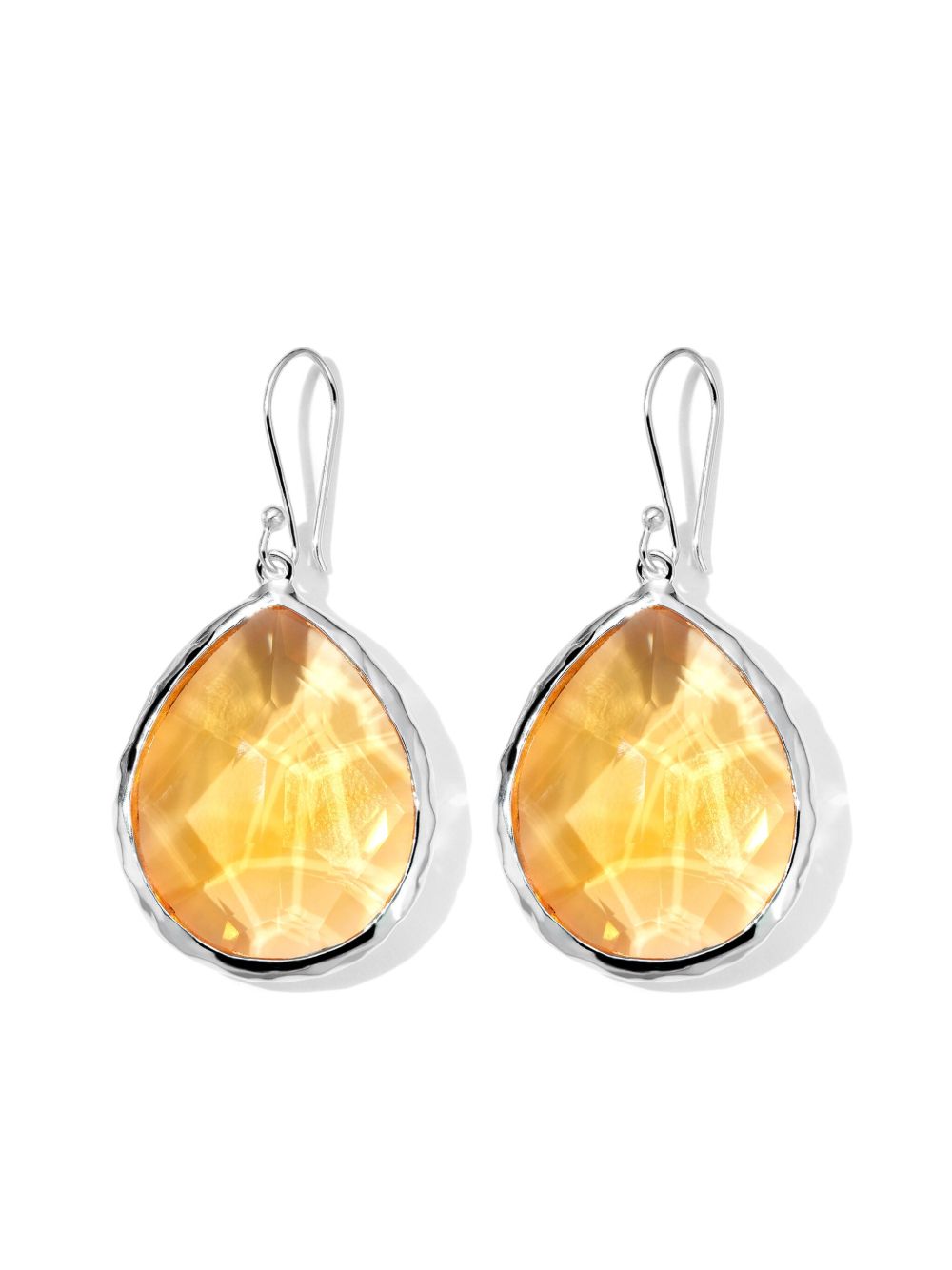 IPPOLITA Rock Candy® 黄晶吊饰耳环 - 银色
