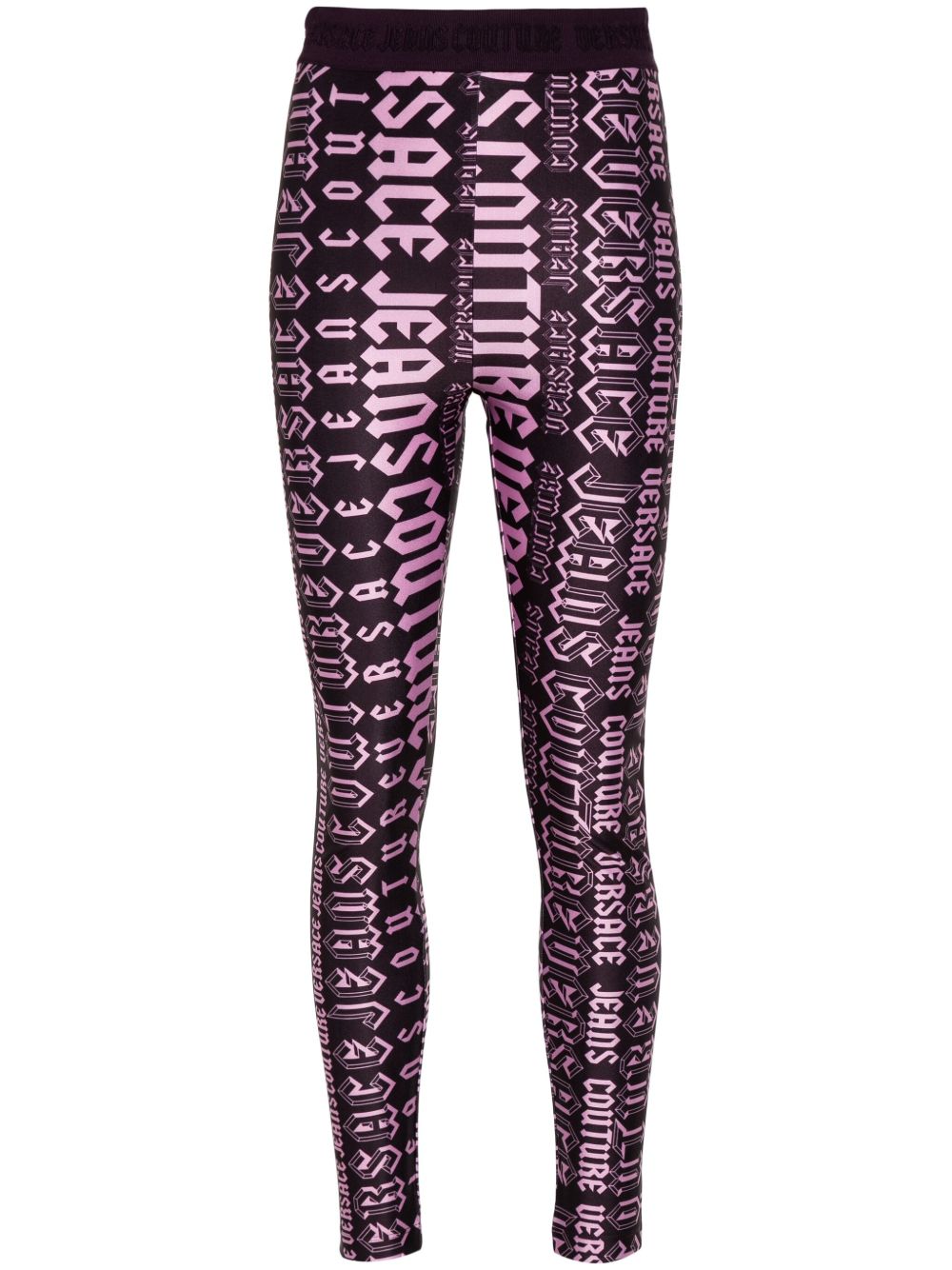 Versace Jeans Couture logo印花打底裤 - 粉色