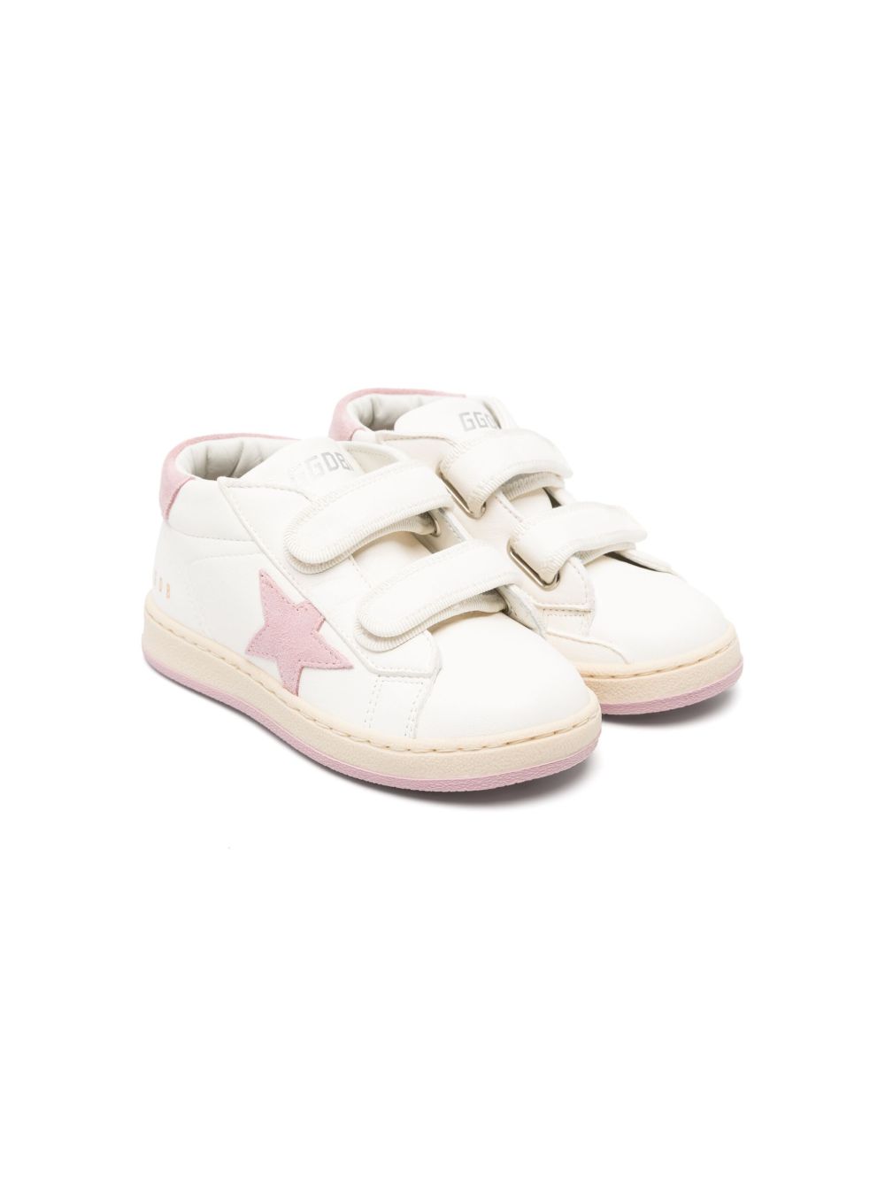 Golden Goose Kids Ballstar 皮质运动鞋 - 白色
