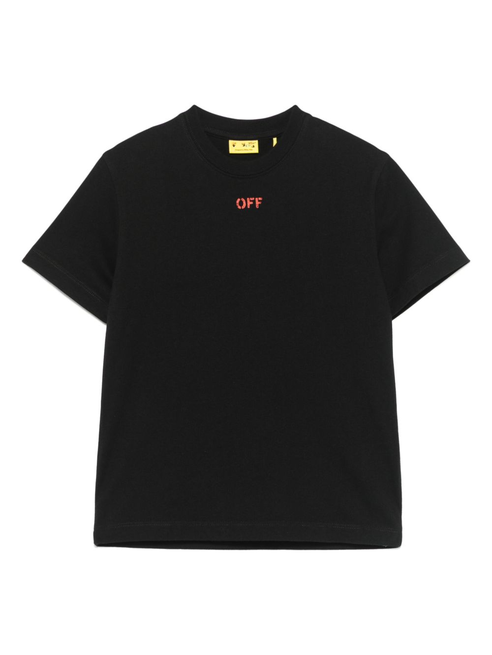 Off-White Kids logo印花T恤 - 黑色