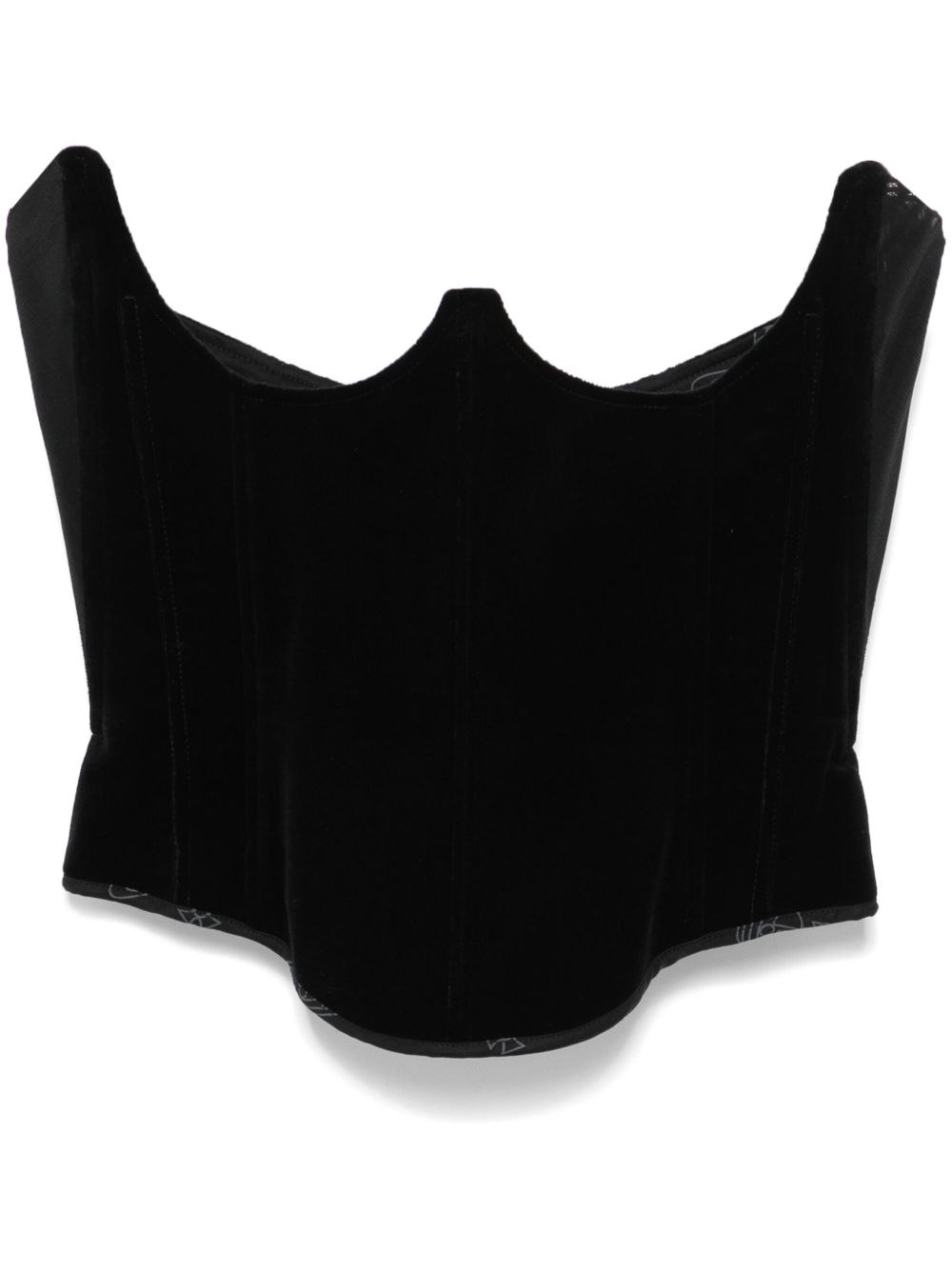 Vivienne Westwood Bella Cupless 紧身胸衣 - 黑色