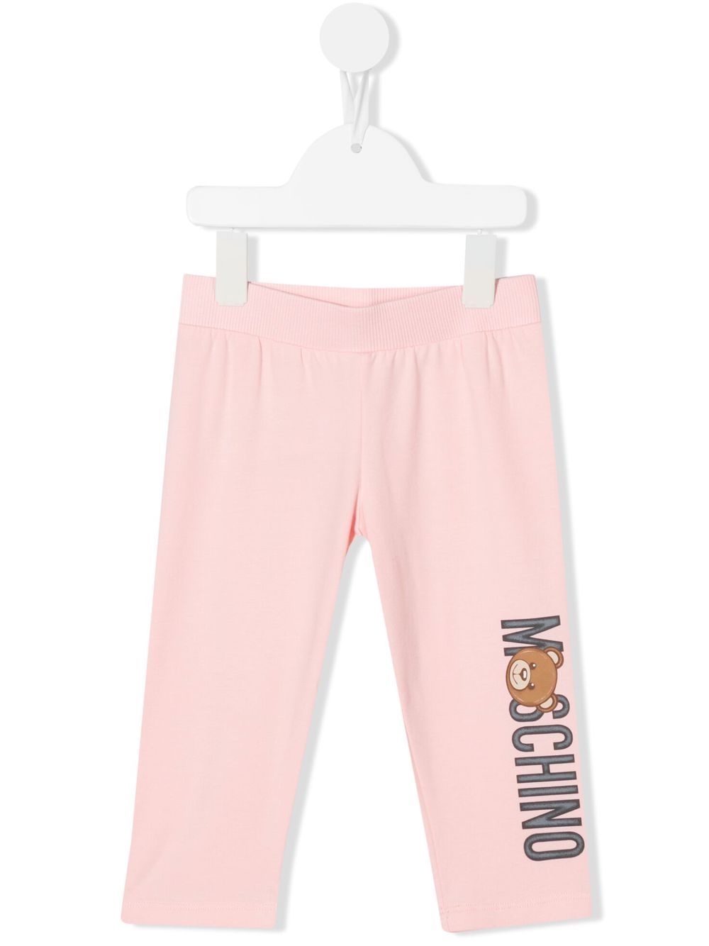 Moschino Kids 莫斯奇诺 logo印花打底裤 - 粉色