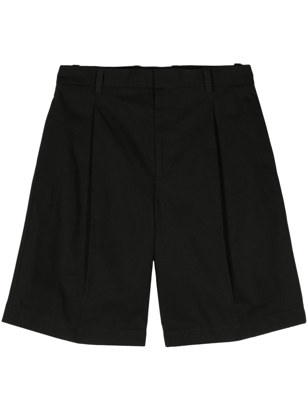 Jil Sander 帆布直筒短裤 - 黑色