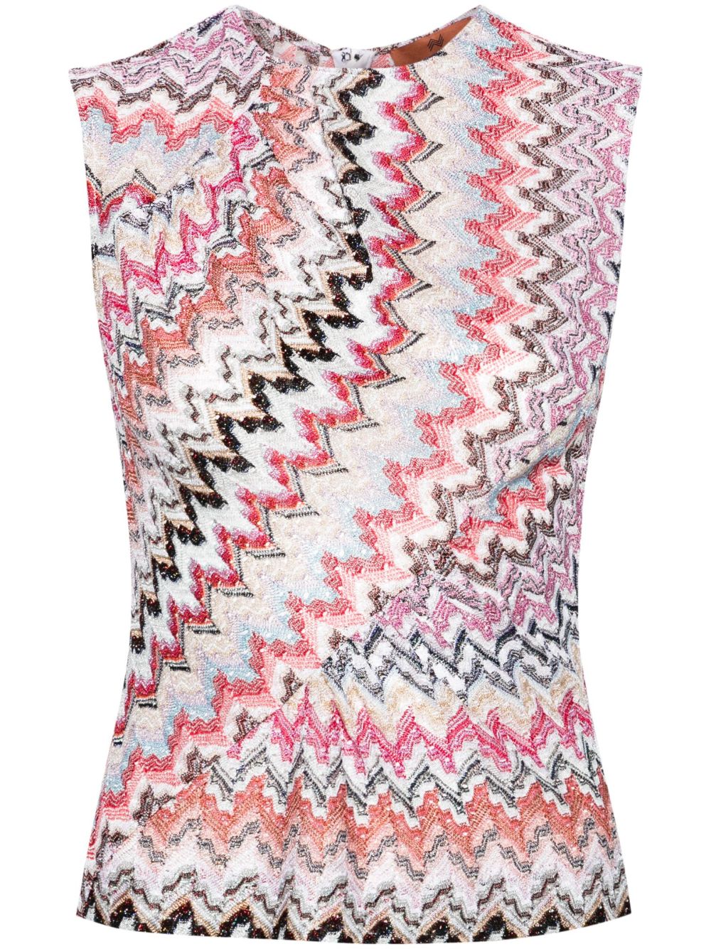 Missoni Z字形编织针织坦克背心 - 粉色