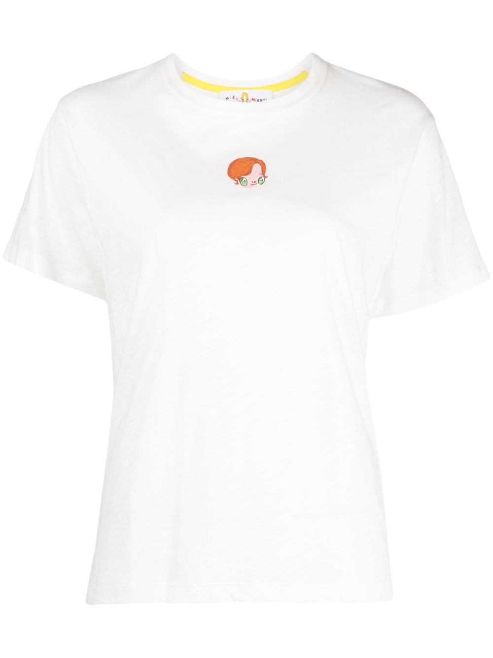 Mira Mikati logo刺绣T恤 - 白色