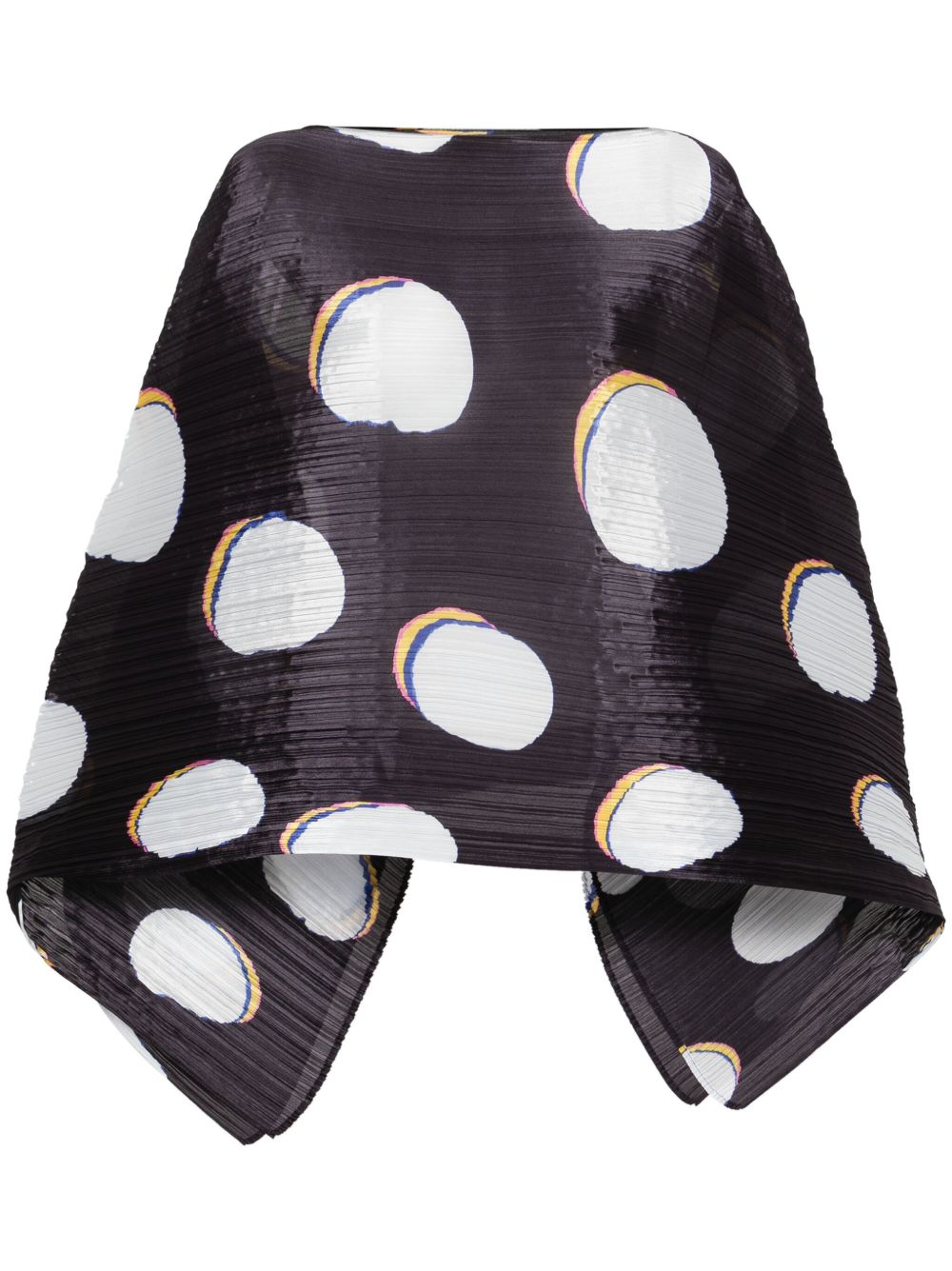 Pleats Please Issey Miyake Bean Dots Madame-T 长款上衣 - 蓝色