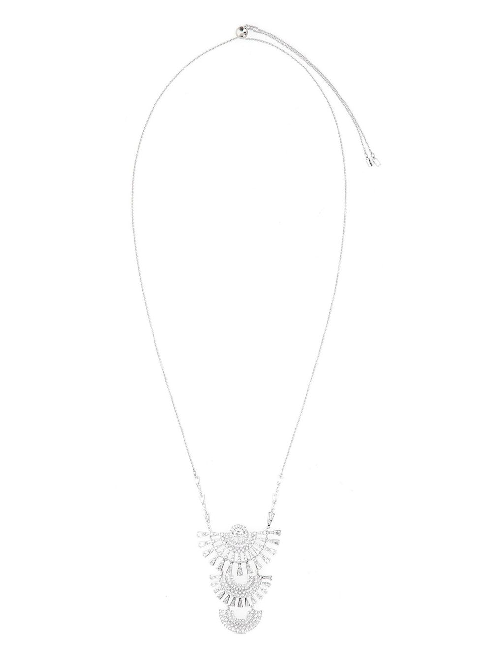 Swarovski Sparkling Dance Dial Up 项链 - 银色