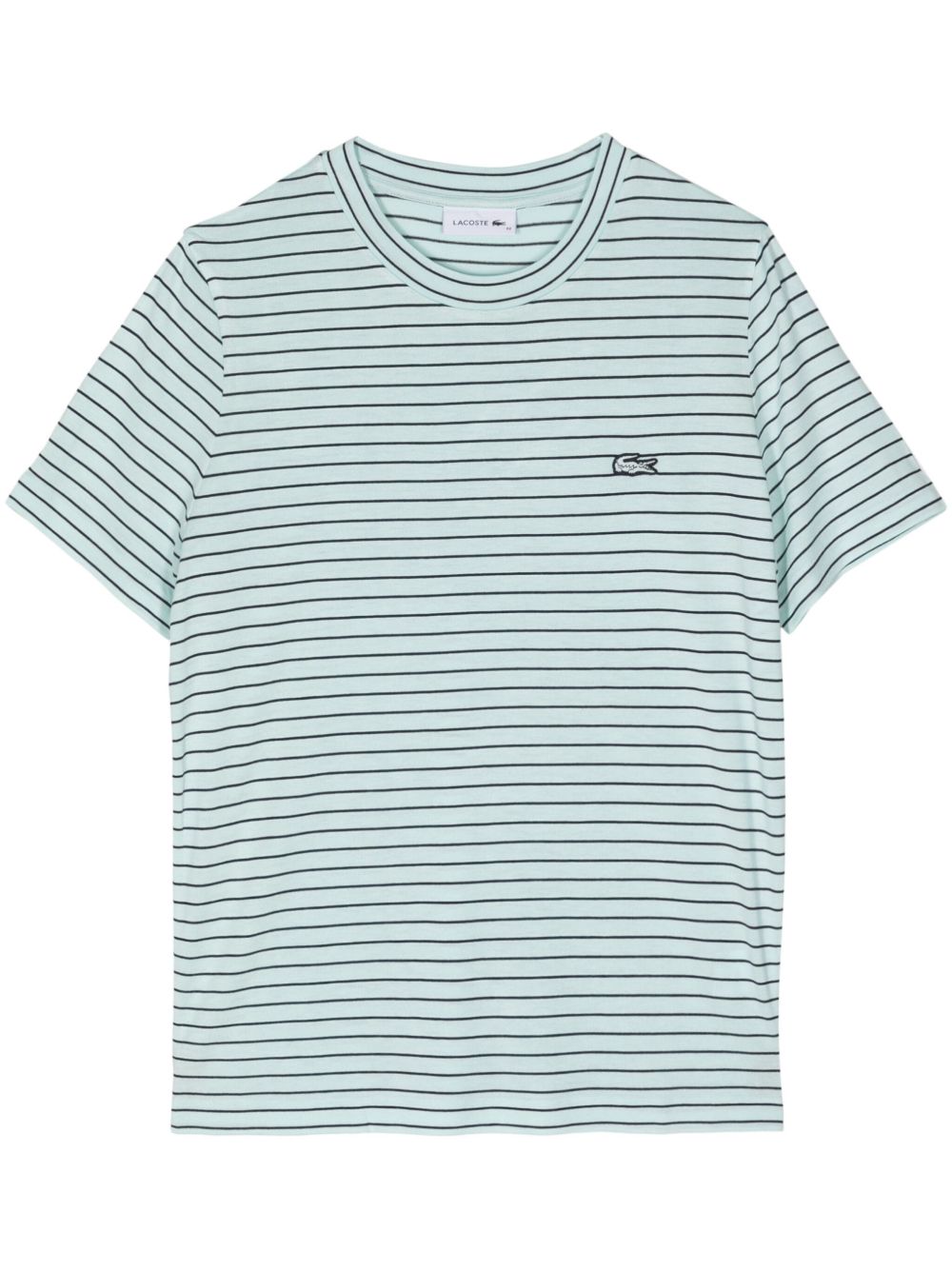Lacoste logo刺绣T恤 - 蓝色