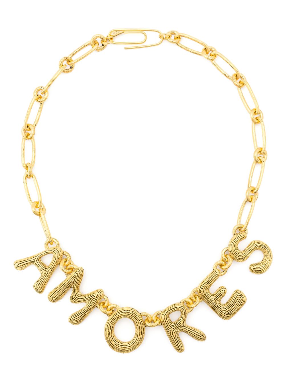 Aurelie Bidermann Amaite letter-charm necklace - 金色