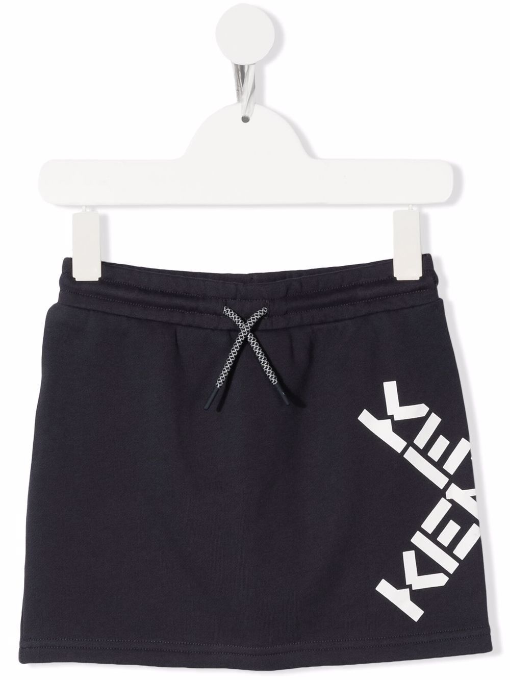 Kenzo Kids logo印花半身裙 - 蓝色