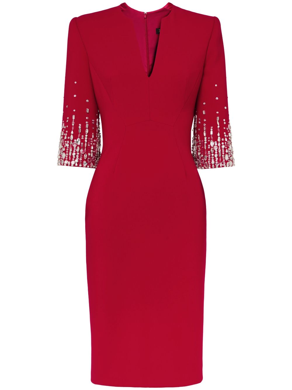Jenny Packham Biela 中长连衣裙 - 红色