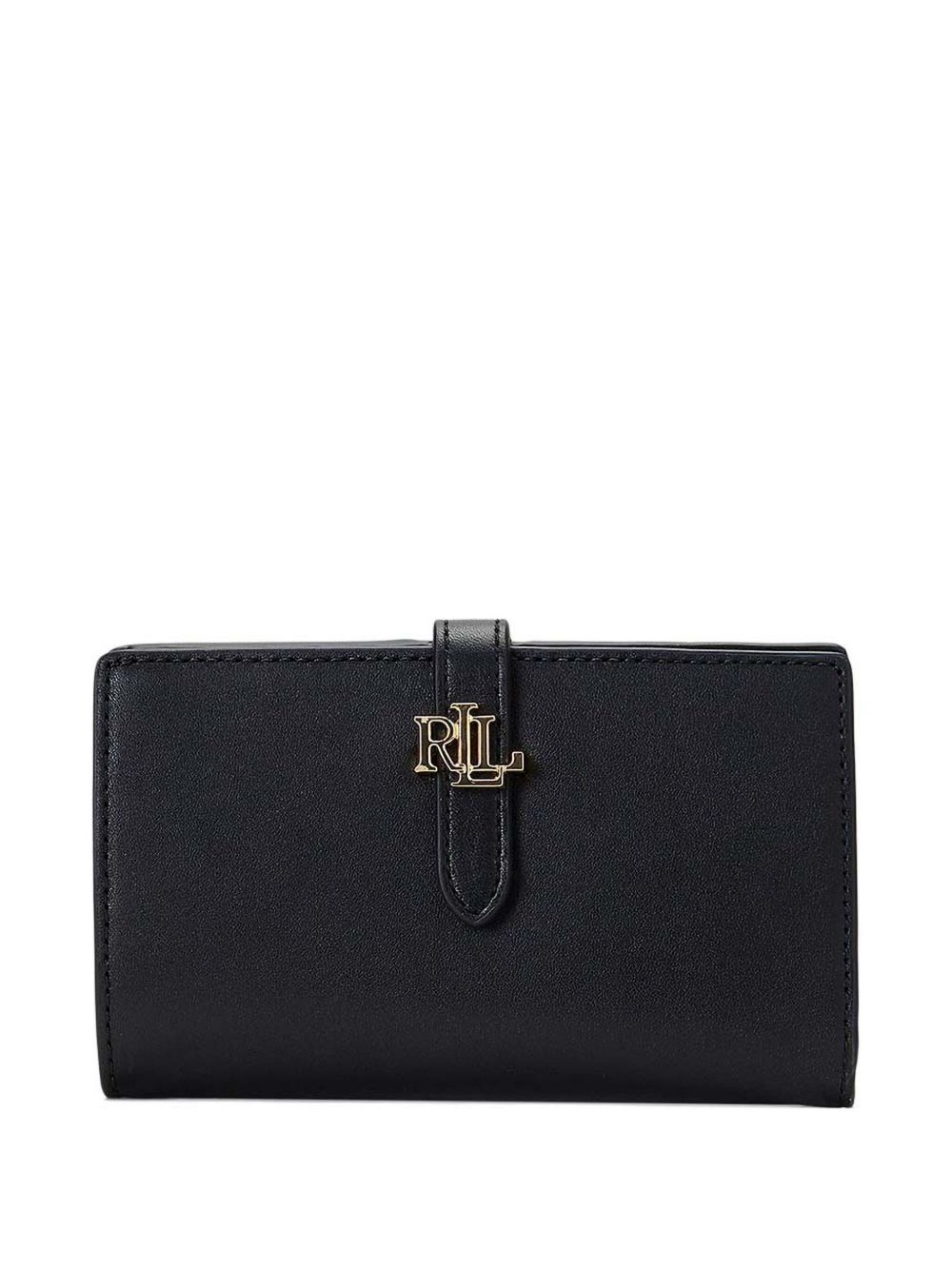 Lauren Ralph Lauren logo皮质钱包 - 黑色