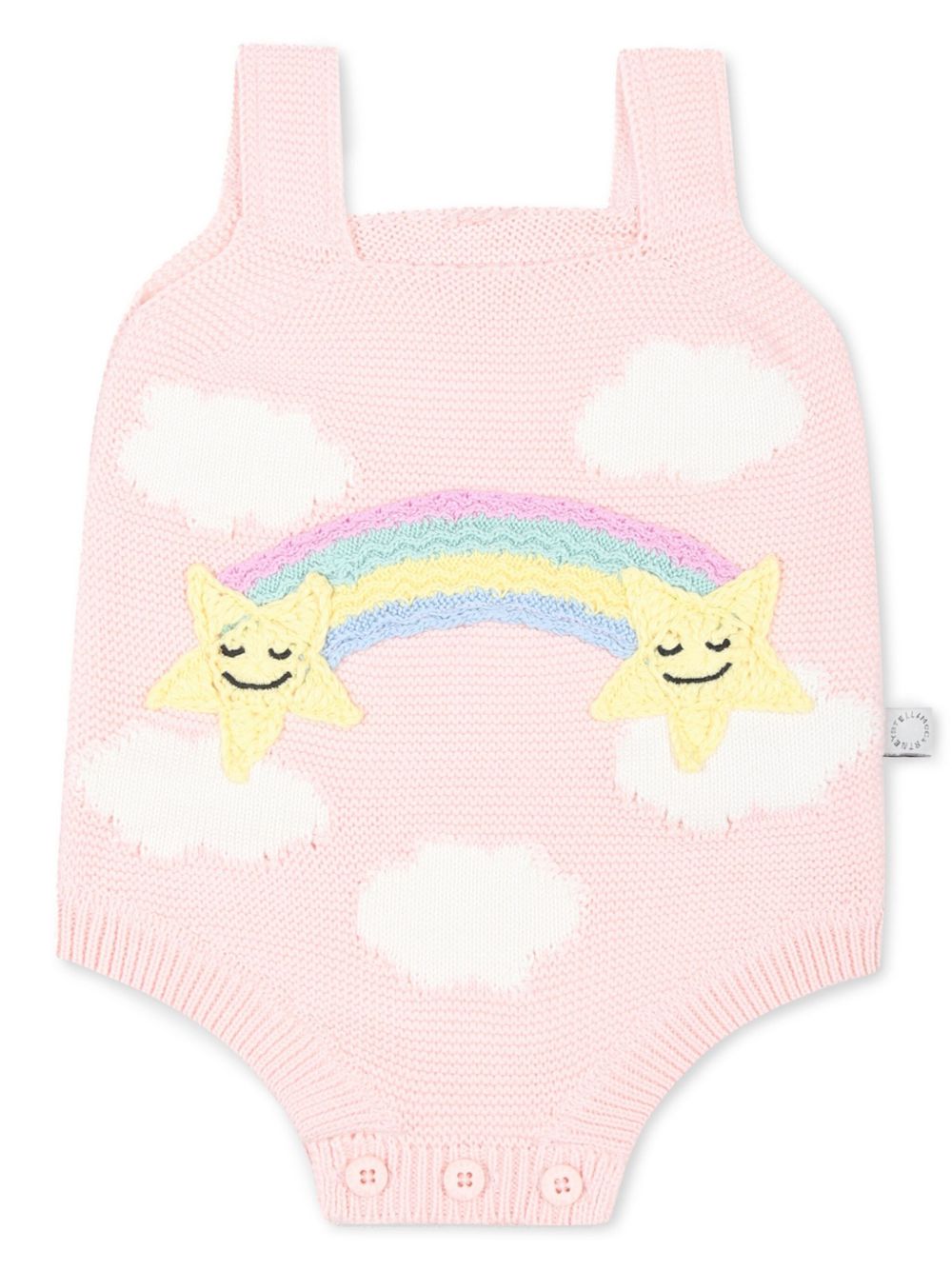 Stella McCartney Kids 棉针织连体衣 - 粉色