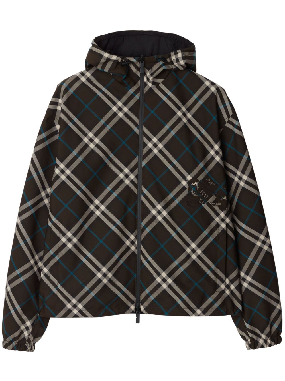 Burberry 双面格纹夹克 - 褐色